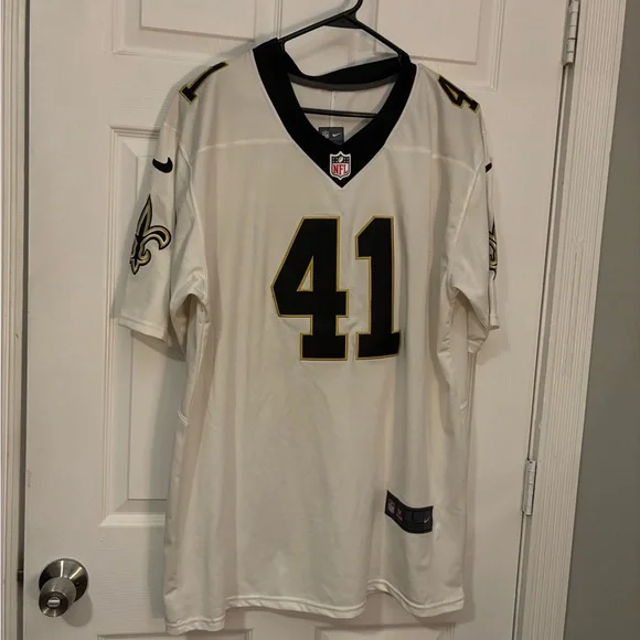 New Orleans NFL Gold and Black Jersey with Bold Number and Name - Picture 2 of 4